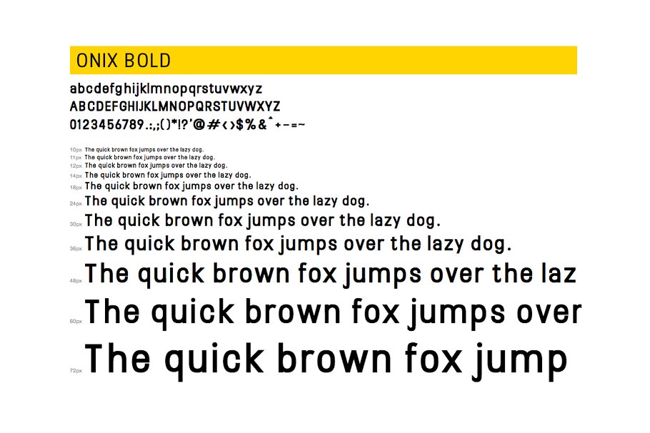 Example font Onix #7